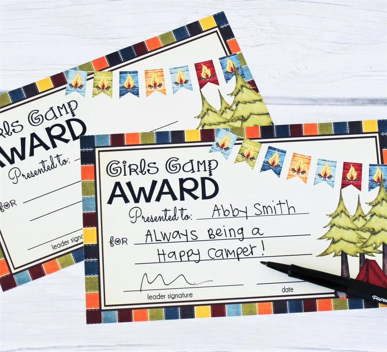 Girls Camp {Gift Tag Kit}   Award Certificate PRINTABLE