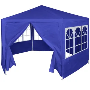 Marquee with 6 Side Walls Blue 2x2 m