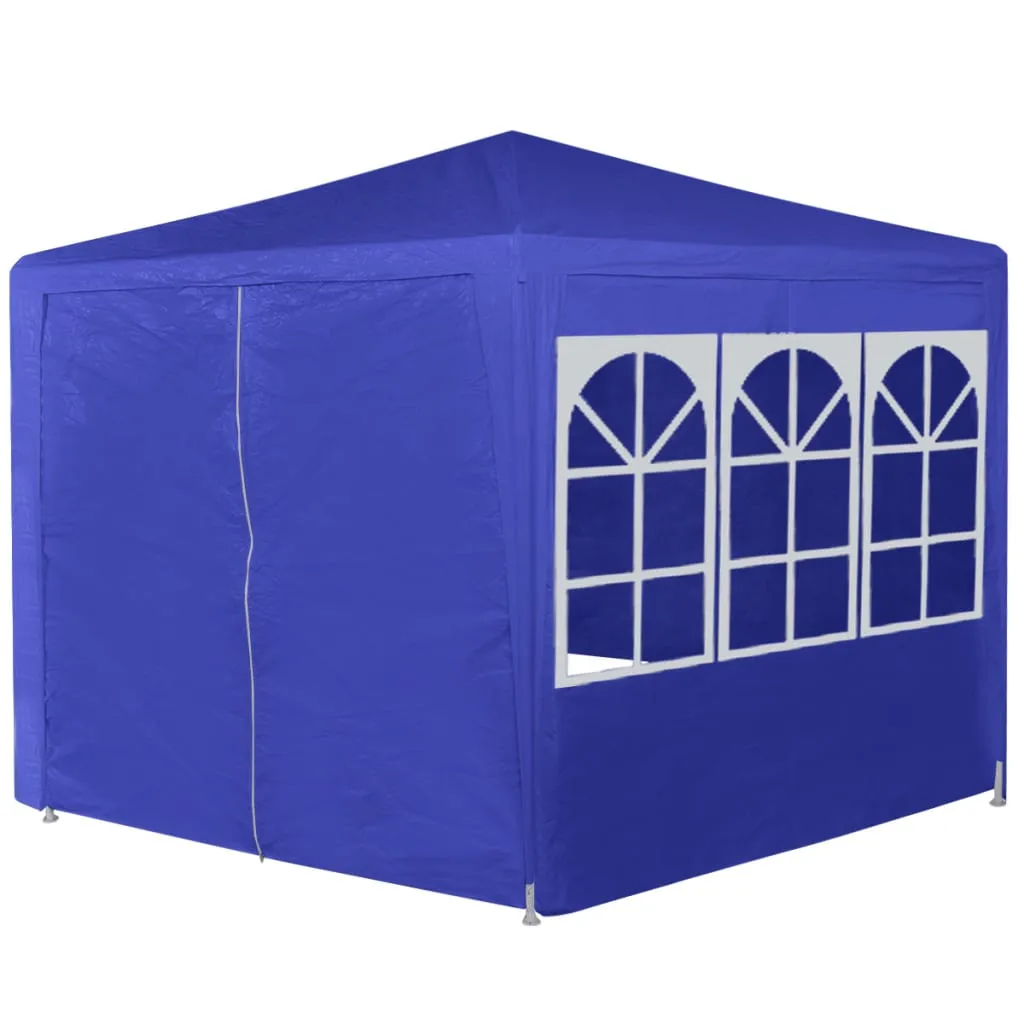 Marquee with 6 Side Walls Blue 2x2 m