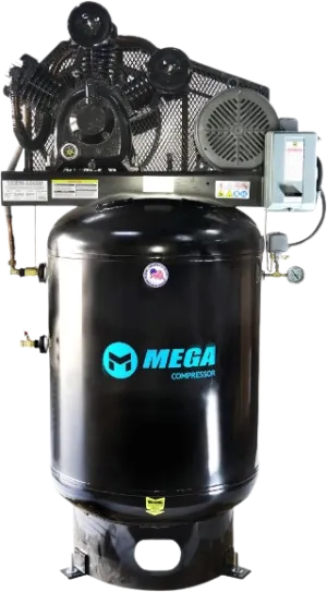 Mega Compressor Air Compressor 10 HP 120 Gallon 460 Volts Electric Start New MP-10120V3-U460