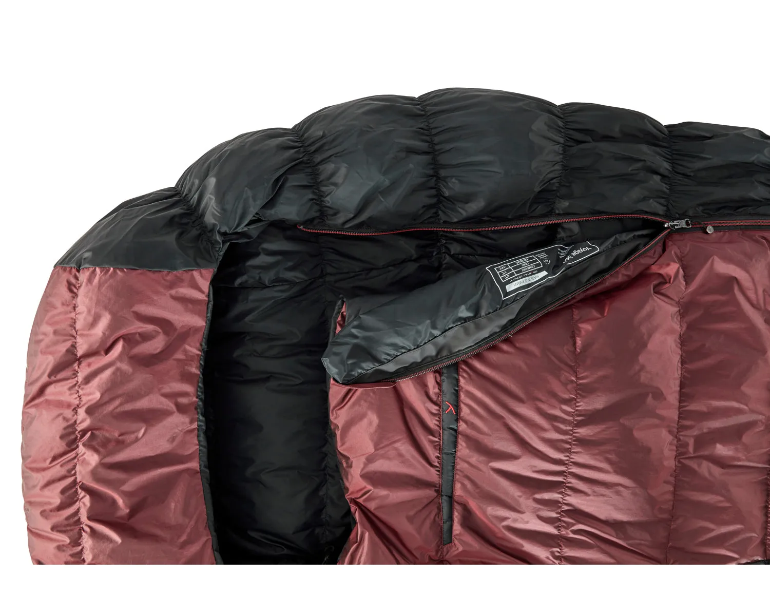 Voyage 300 sleeping bag (LEFT ZIP) - Ribbon red / Black